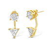 The Triangle Diamond Double Studs
