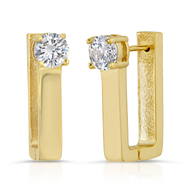 The Rectangle Diamond Huggie