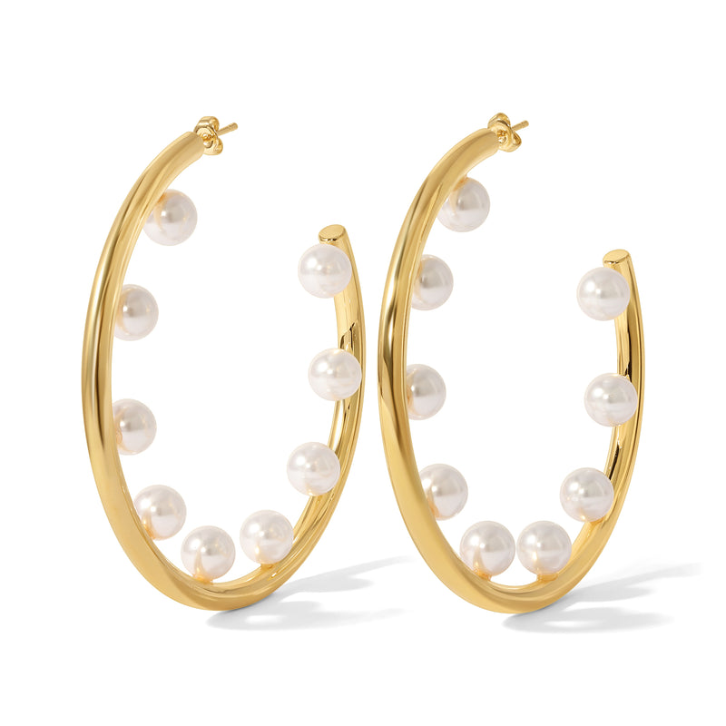 Claude & Co Pearl Hoops