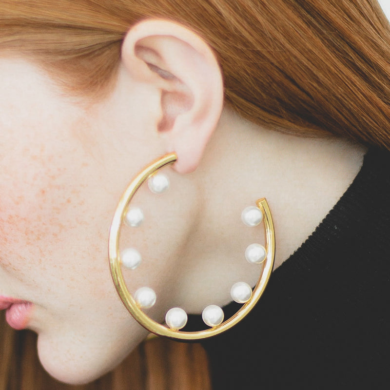 Claude & Co Pearl Hoops